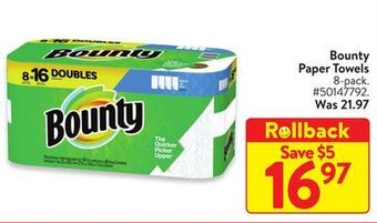 Walmart Bounty paper towels offer