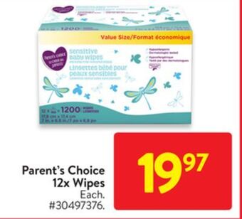 Walmart Parent's choice 12x wipes offer