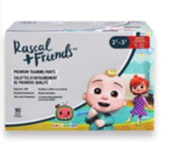 Walmart Rascal + friends jumbo box diapers or cocomelon training pants offer