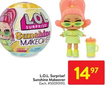 Walmart L.o.l. surprise! sunshine makeover offer