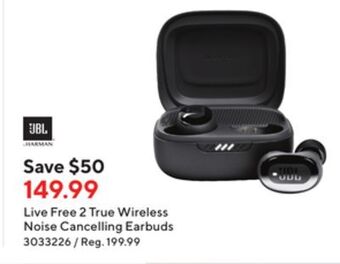 Staples Jbl live free 2 true wireless noise cancelling earbuds offer
