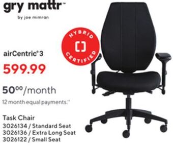 Staples Gry mattr task chair offer