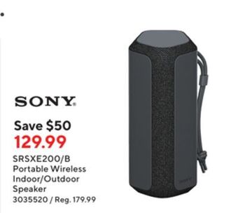 Staples Sony portable wireless indoor/outdoor speaker offer