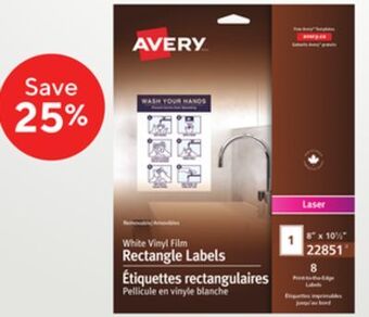 Staples Avery trueblock laser/inkjet shipping labels offer