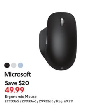 Staples Microsoft ergonomic mouse offer
