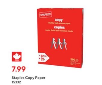 Staples Staples copy paper offer