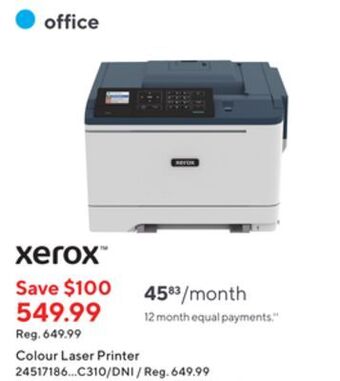 Staples Xerox colour laser printer offer