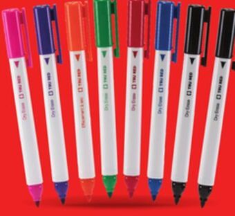 Staples Tru red dry erase markers offer