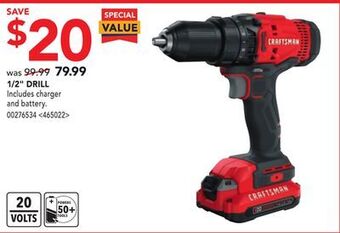 Lowe's Craftsman 1/2" drill offer