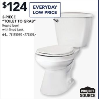 Lowe's Project source 2-piece "toilet to grab" offer