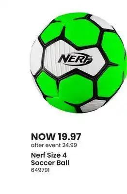 Toys R us Nerf size 4 soccer ball offer