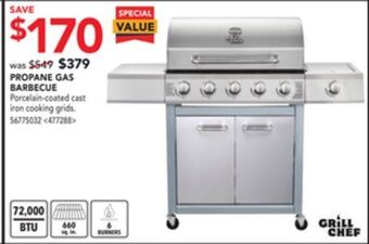 Lowe's Grill chef propane gas barbecue offer