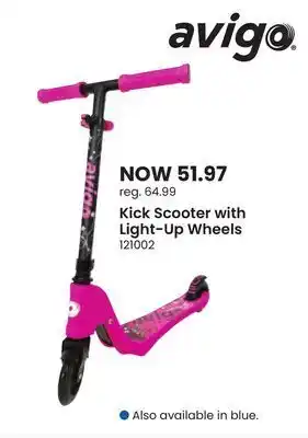 Toys R us Avigo kick scooter with light-up wheels offer