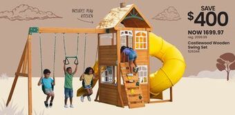 Toys R us Kidkraft castlewood wooden swing set offer