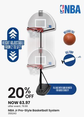 Toys R us Gillyboo nba jr pro-style basketball system offer