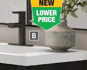 Home Depot Moen meena 1-handle bathroom faucet in matte black offer