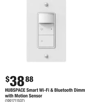 Home Depot Hubspace smart wi-fi & bluetooth dimmer with motion sensor offer
