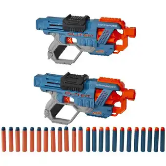 Toys R us Nerf elite 2.0 commander rd-6 blaster 2-pack -- 2 blasters, 24 nerf elite darts -- 6-dart rotating drum, barrel and stock att offer