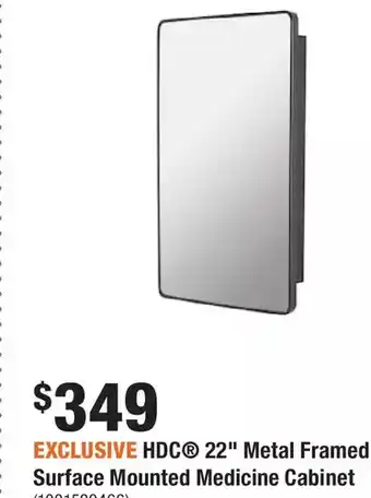 Home Depot Hdc 22" metal framed surface mounted medicine cabinet offer