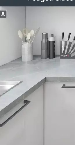 Home Depot Hampton bay 74" laminate countertops - kalahari med grey marble offer
