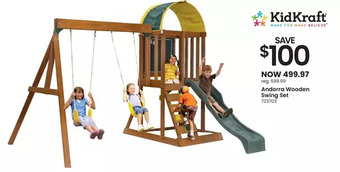 Toys R us Kidkraft andorra wooden swing set - r exclusive offer