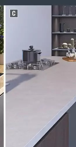 Home Depot Hampton bay 74" laminate countertops - yard light grey marble offer