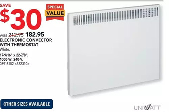 RONA Uniwatt electronic convector with thermostat offer