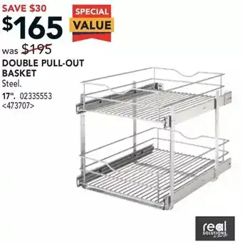 RONA Real solutions double pull-out basket offer