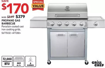 RONA Grill chef propane gas barbecue offer