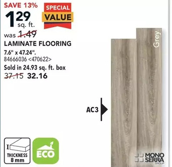 RONA Mono serra laminate flooring offer