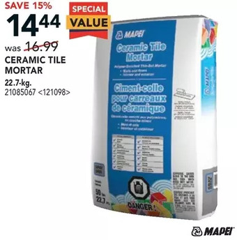 RONA Mapei ceramic tile mortar offer