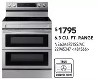 RONA Samsung 6.3 cu. ft. range offer