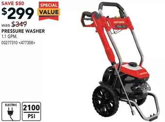 RONA Craftsman pressure washer offer