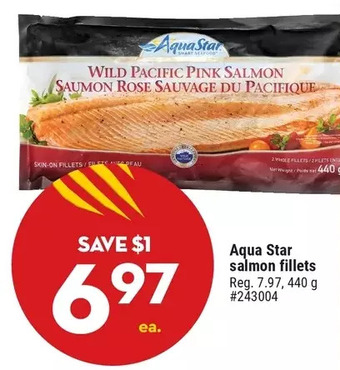 Giant Tiger Aqua star salmon fillets offer