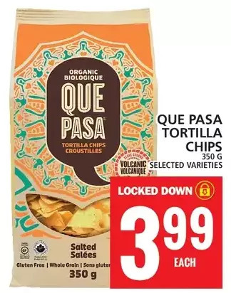 Food Basics Que pasa tortilla chips offer