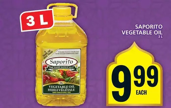 Food Basics Saporito vegetable oil offer