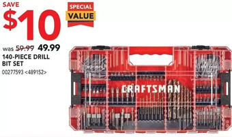 RONA Craftsman 140-piece drill bit set offer