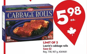 Giant Tiger Laurie's cabbage rolls offer