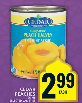 Food Basics Cedar peaches offer