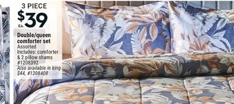 Giant Tiger Double/queen comforter set offer