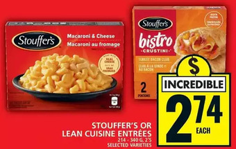 Food Basics Stouffer's or lean cuisine entrees offer