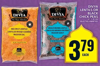 Food Basics Divya lentils or black chick peas offer