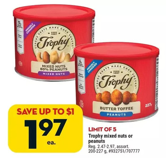 Giant Tiger Trophy mixed nuts offer