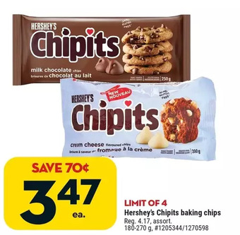 Giant Tiger Hershey's chipits baking chips offer