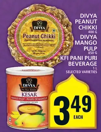 Food Basics Divya peanut chikki | divya mango pulp | kfi pani puri beverage offer