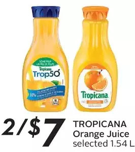 Sobeys Tropicana orange juice offer