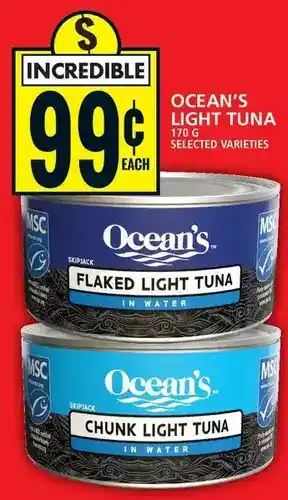 Food Basics Ocean's light tuna offer