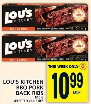 Food Basics Lou's kitchen bbq pork back ribs offer