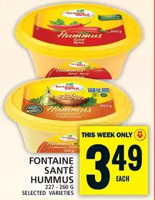 Food Basics Fontaine sante hummus offer