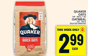 Food Basics Quaker oats | oatmeal offer